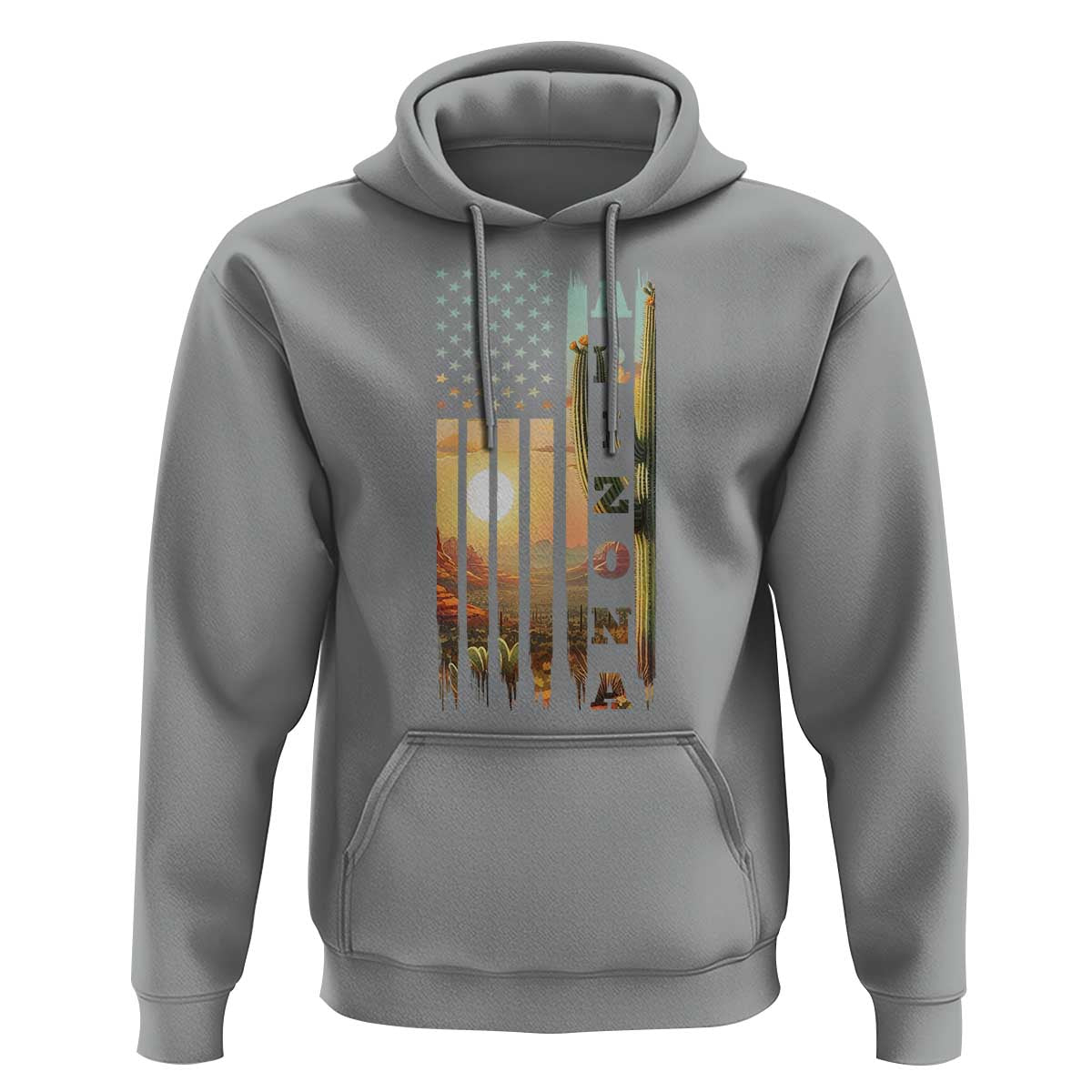 Patriotic Arizona State Flag Hoodie Southwest Landscape Gift