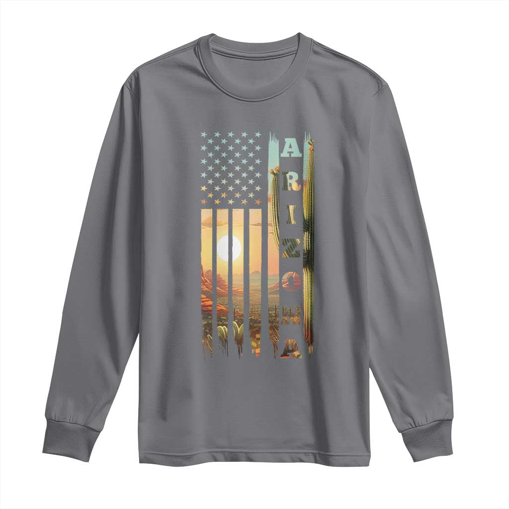 Patriotic Arizona State Flag Long Sleeve Shirt Southwest Landscape Gift