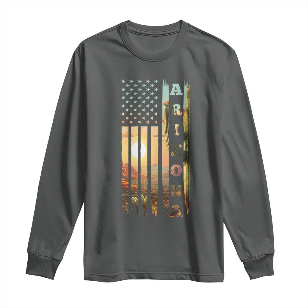 Patriotic Arizona State Flag Long Sleeve Shirt Southwest Landscape Gift
