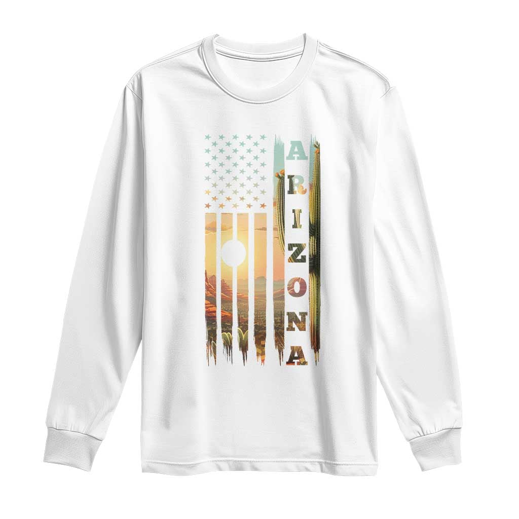 Patriotic Arizona State Flag Long Sleeve Shirt Southwest Landscape Gift