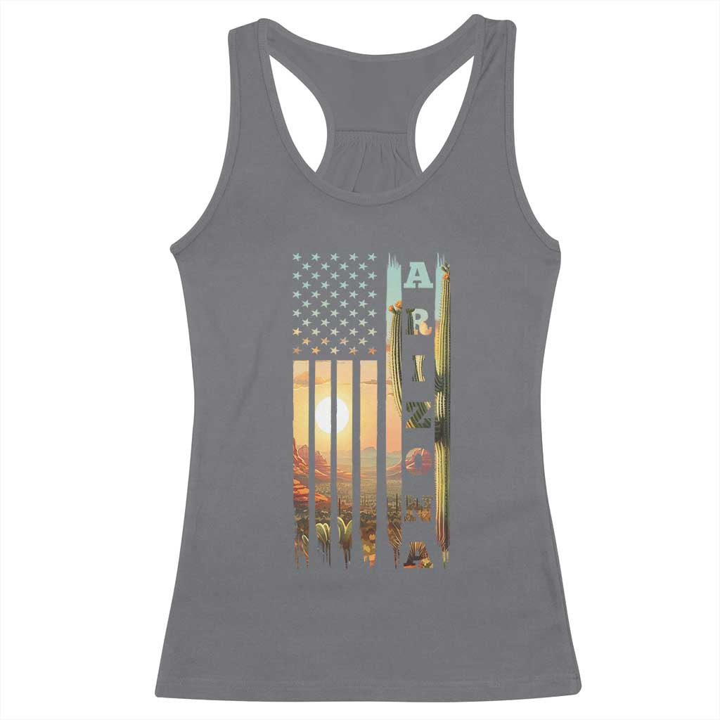 Patriotic Arizona State Flag Racerback Tank Top Southwest Landscape Gift