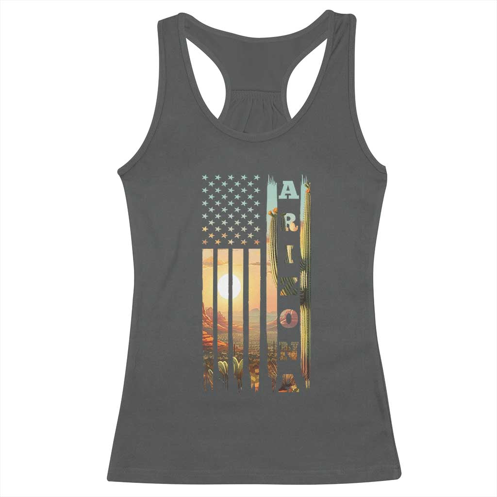 Patriotic Arizona State Flag Racerback Tank Top Southwest Landscape Gift