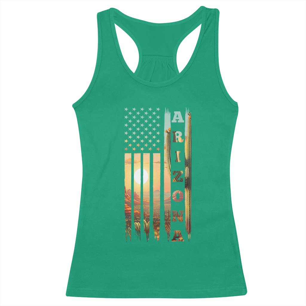 Patriotic Arizona State Flag Racerback Tank Top Southwest Landscape Gift