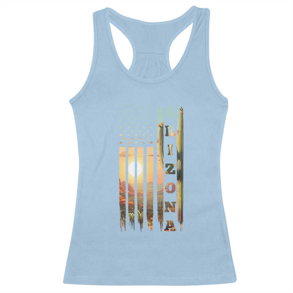 Patriotic Arizona State Flag Racerback Tank Top Southwest Landscape Gift