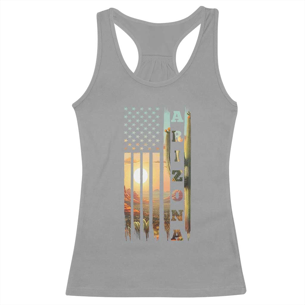 Patriotic Arizona State Flag Racerback Tank Top Southwest Landscape Gift