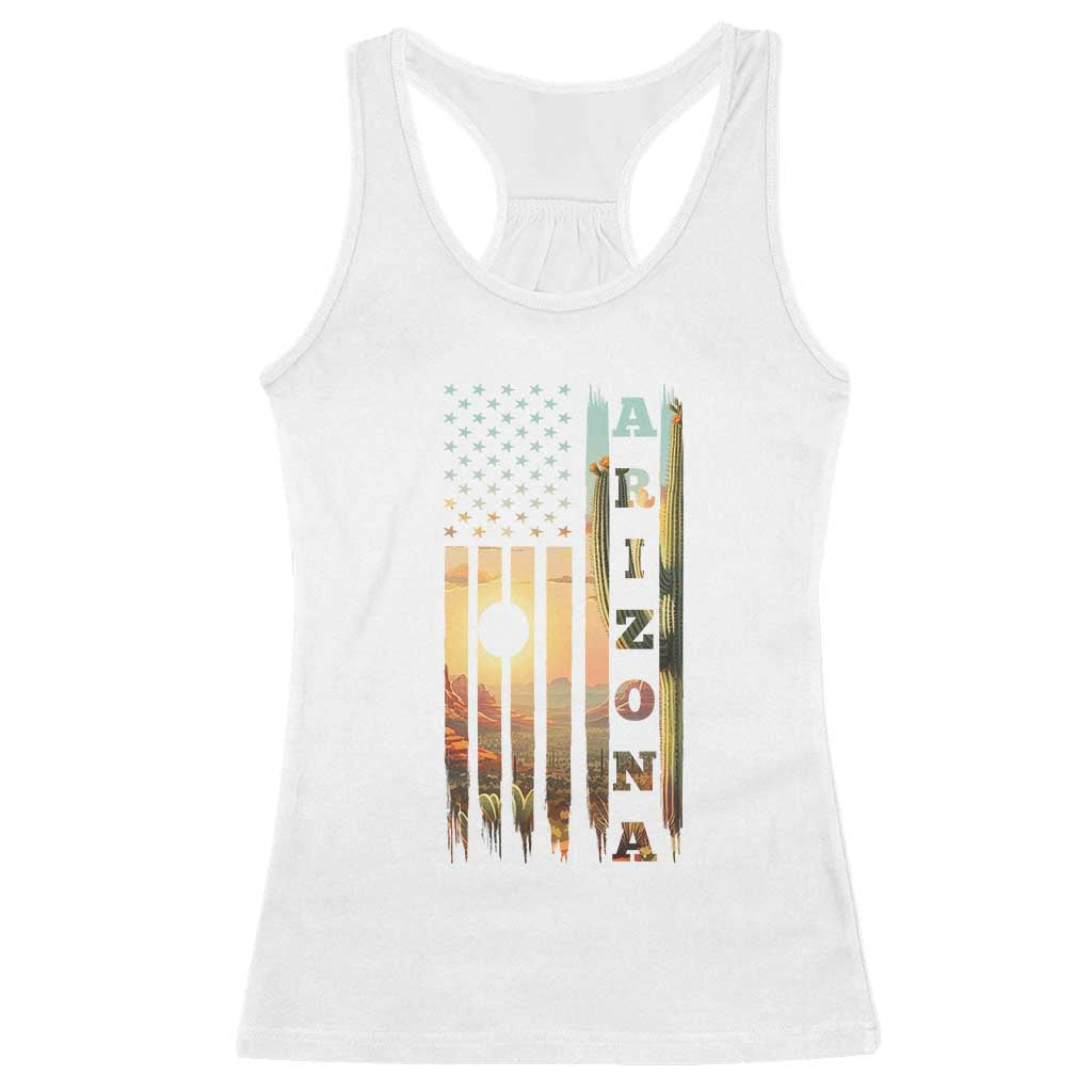Patriotic Arizona State Flag Racerback Tank Top Southwest Landscape Gift