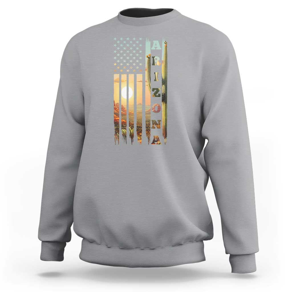 Patriotic Arizona State Flag Sweatshirt Southwest Landscape Gift