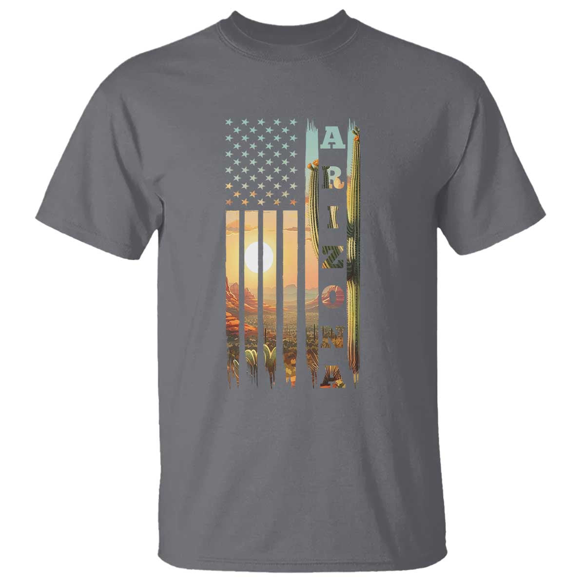 Patriotic Arizona State Flag T Shirt Southwest Landscape Gift