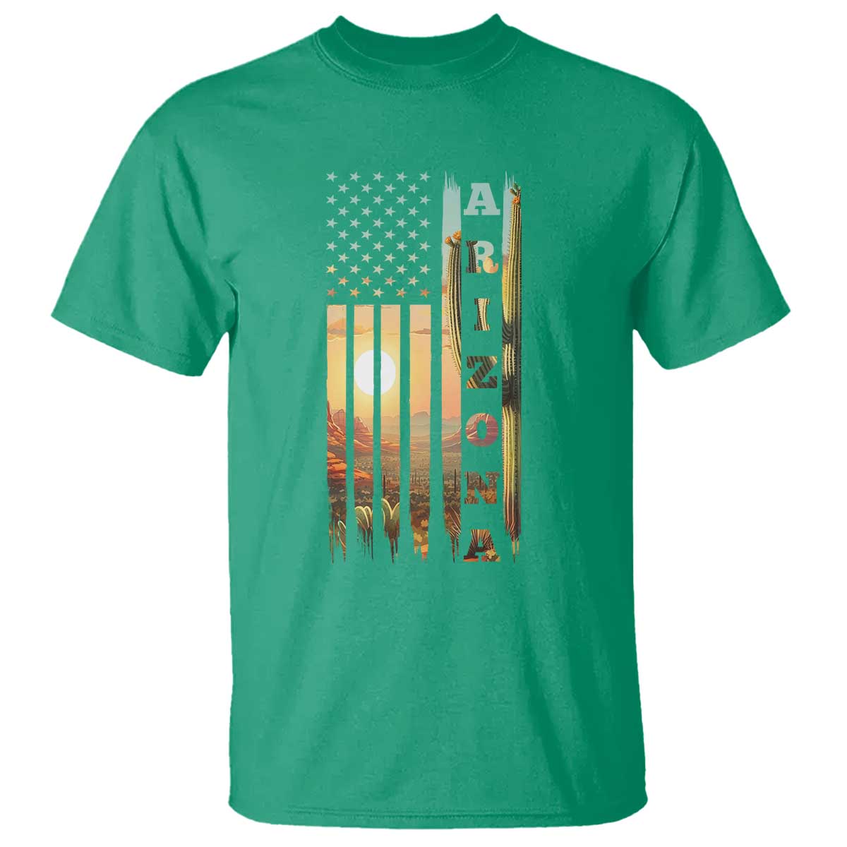Patriotic Arizona State Flag T Shirt Southwest Landscape Gift