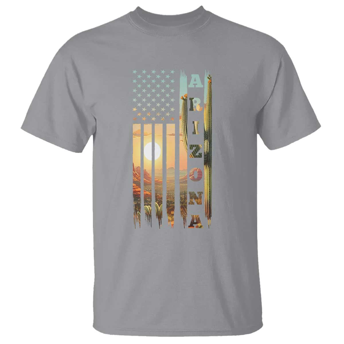 Patriotic Arizona State Flag T Shirt Southwest Landscape Gift