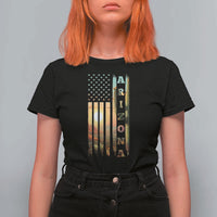 Patriotic Arizona State Flag T Shirt For Women Southwest Landscape Gift