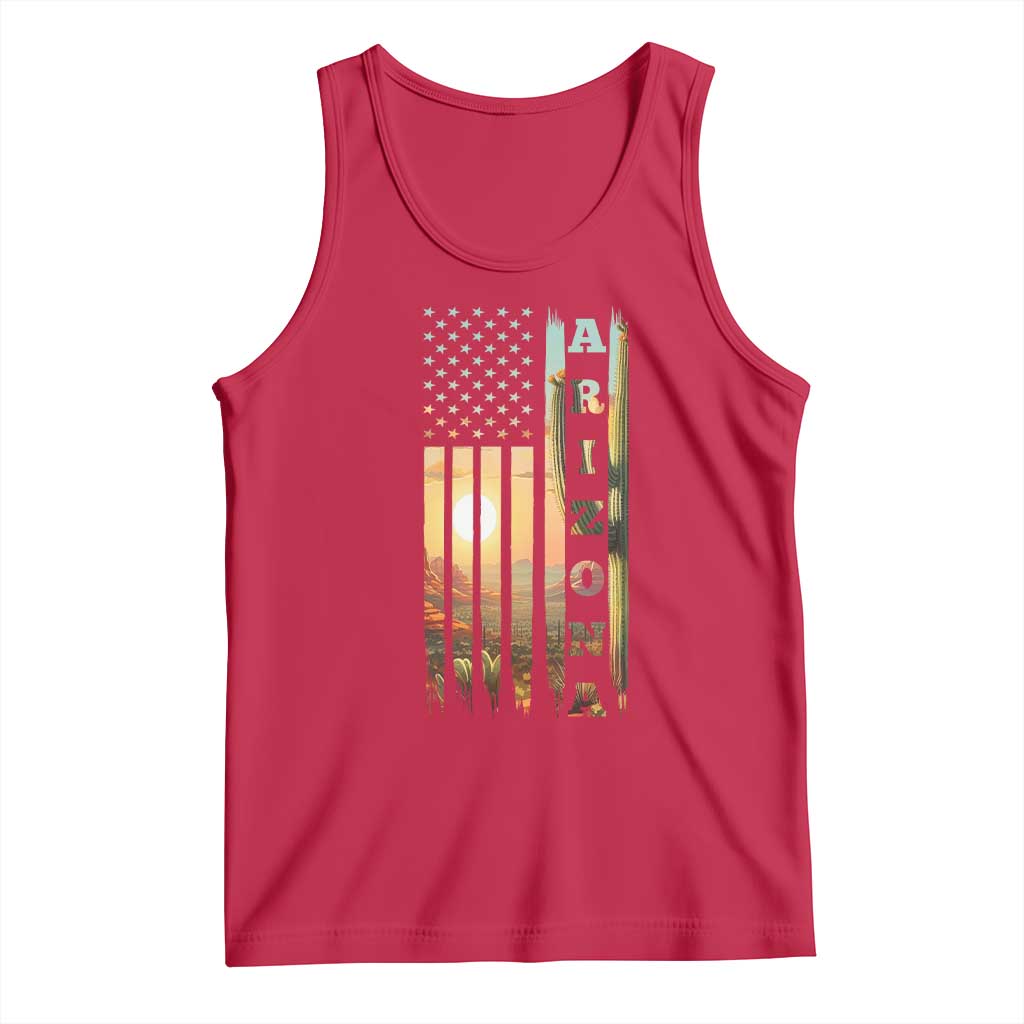 Patriotic Arizona State Flag Tank Top Southwest Landscape Gift