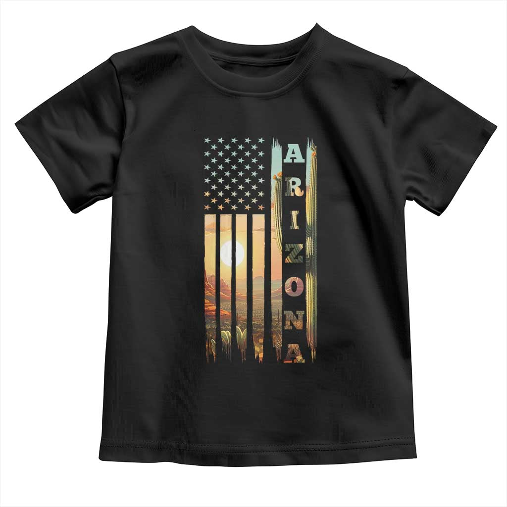 Patriotic Arizona State Flag Toddler T Shirt Southwest Landscape Gift