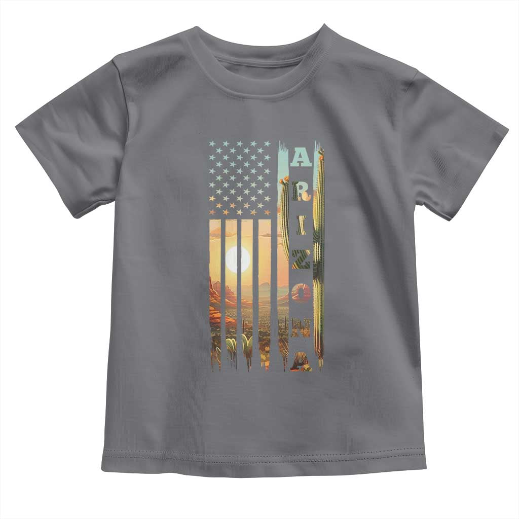 Patriotic Arizona State Flag Toddler T Shirt Southwest Landscape Gift