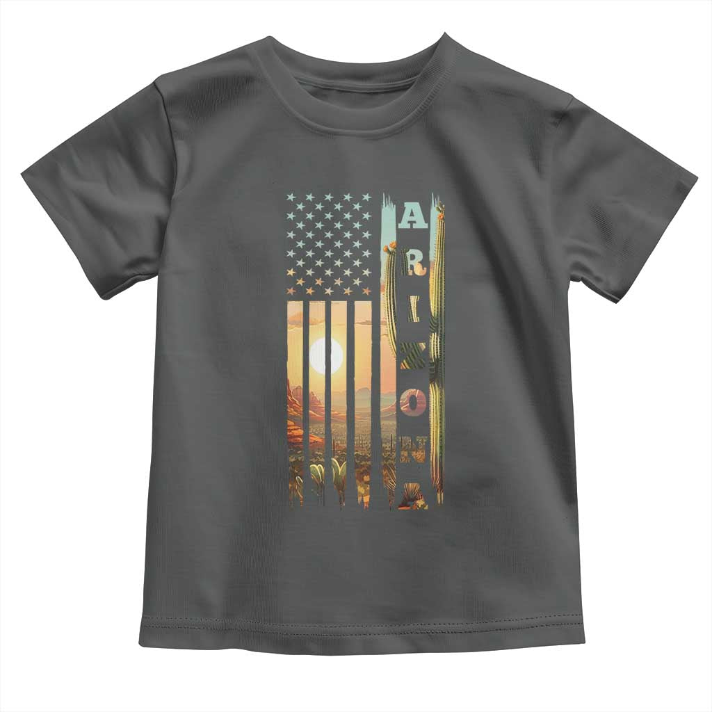 Patriotic Arizona State Flag Toddler T Shirt Southwest Landscape Gift