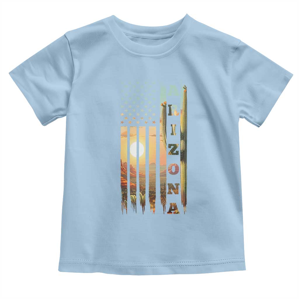 Patriotic Arizona State Flag Toddler T Shirt Southwest Landscape Gift