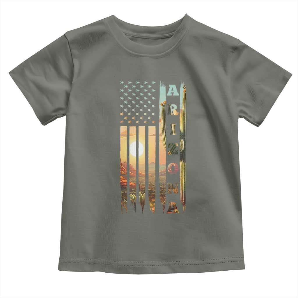 Patriotic Arizona State Flag Toddler T Shirt Southwest Landscape Gift