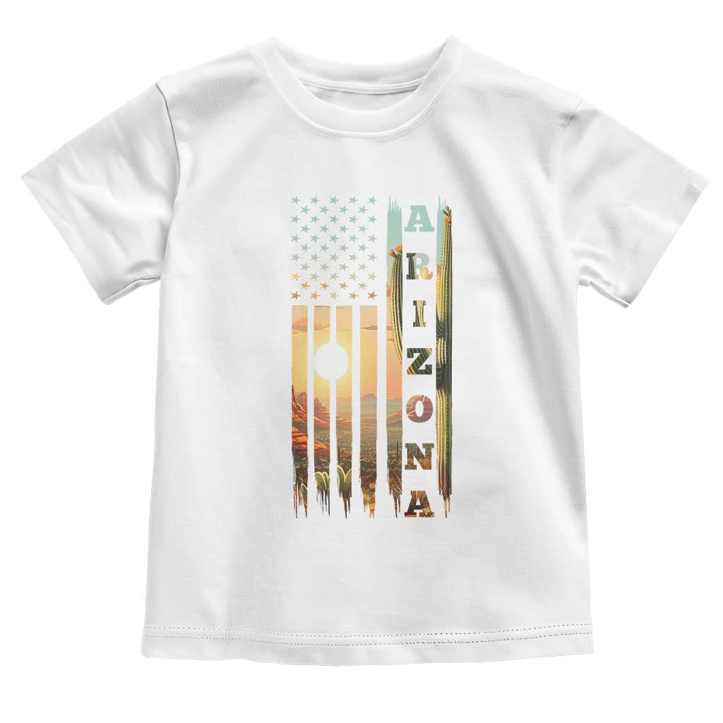 Patriotic Arizona State Flag Toddler T Shirt Southwest Landscape Gift
