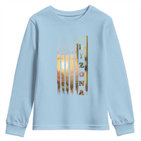 Patriotic Arizona State Flag Youth Sweatshirt Southwest Landscape Gift