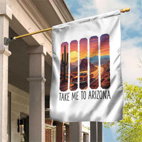 Arizona Desert Cactus Western Adventure Garden Flag Take Me To AZ