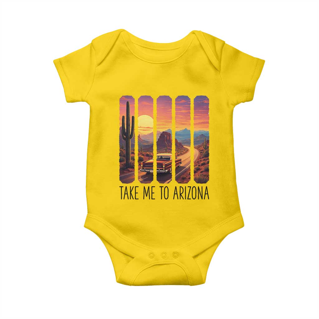Arizona Desert Cactus Western Adventure Baby Onesie Take Me To AZ