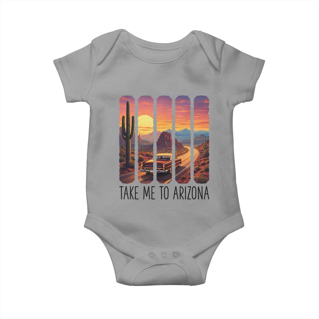 Arizona Desert Cactus Western Adventure Baby Onesie Take Me To AZ