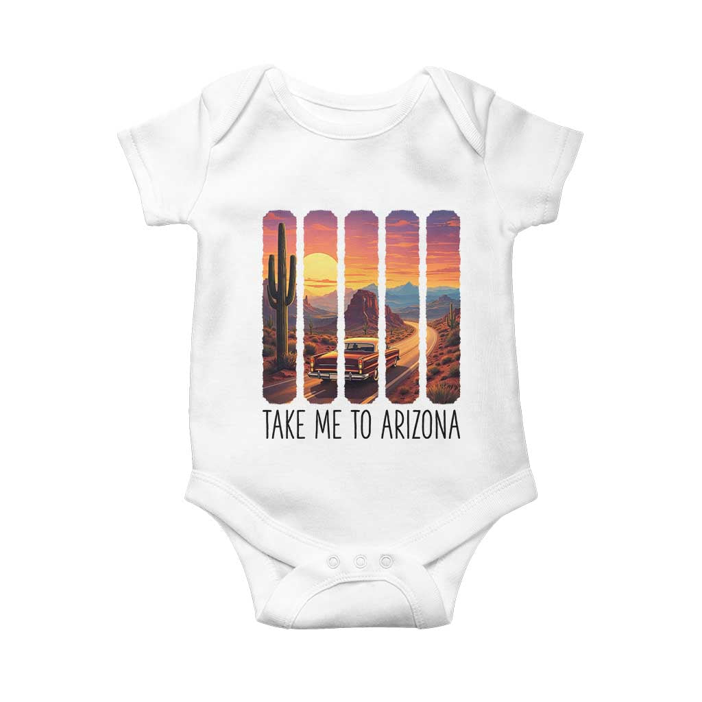 Arizona Desert Cactus Western Adventure Baby Onesie Take Me To AZ