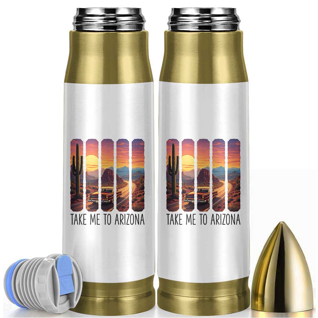 Arizona Desert Cactus Western Adventure Bullet Tumbler Take Me To AZ