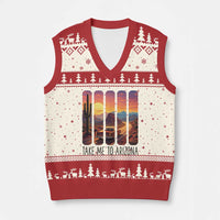 Arizona Desert Cactus Western Adventure V-Neck Knit Sweater Vest Take Me To AZ