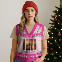 Arizona Desert Cactus Western Adventure V-Neck Knit Sweater Vest Take Me To AZ