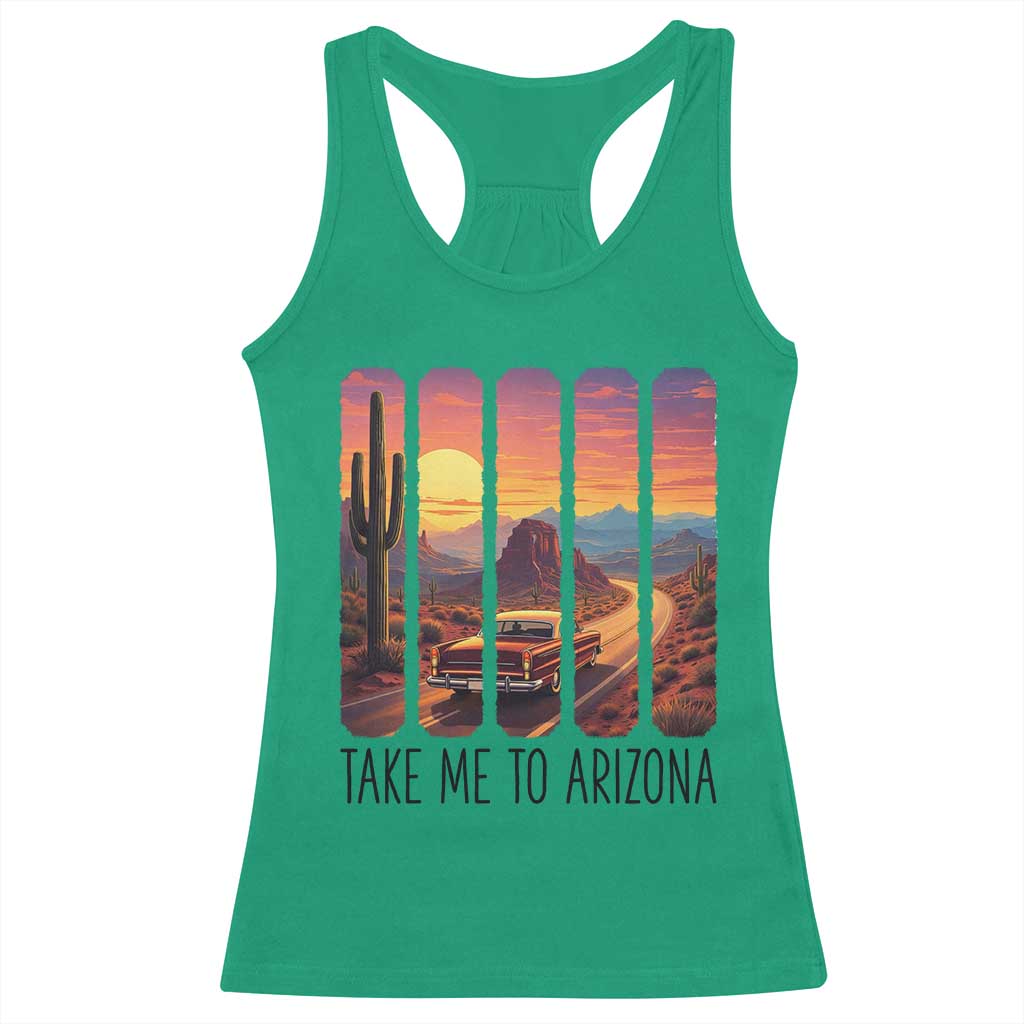 Arizona Desert Cactus Western Adventure Racerback Tank Top Take Me To AZ
