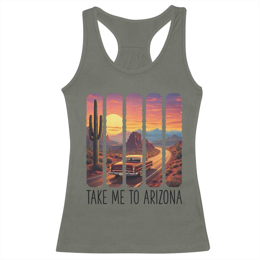 Arizona Desert Cactus Western Adventure Racerback Tank Top Take Me To AZ