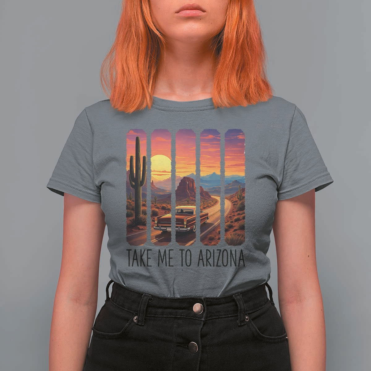 Arizona Desert Cactus Western Adventure T Shirt For Women Take Me To AZ