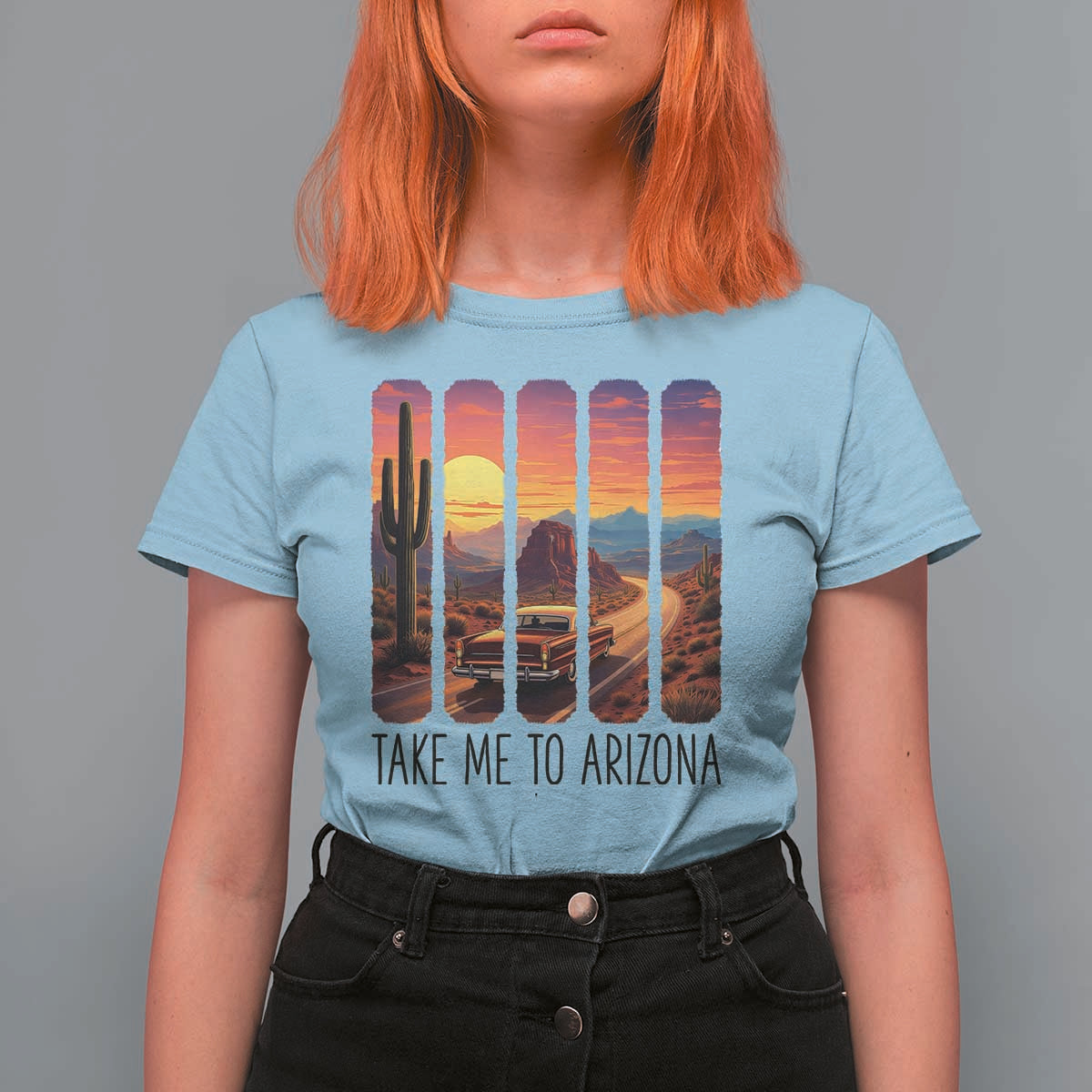 Arizona Desert Cactus Western Adventure T Shirt For Women Take Me To AZ