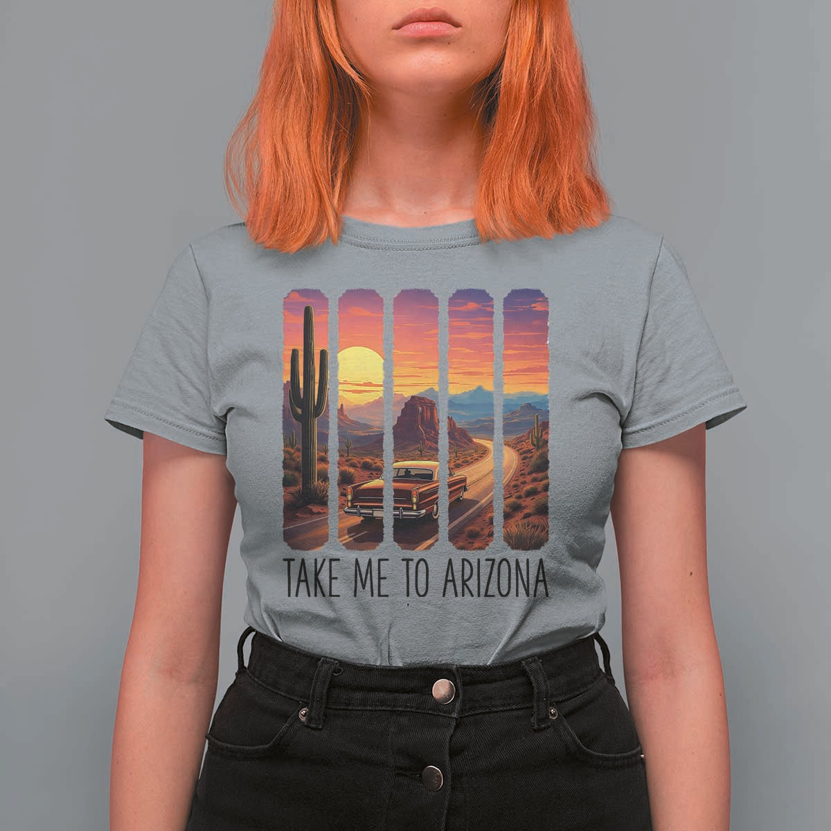 Arizona Desert Cactus Western Adventure T Shirt For Women Take Me To AZ