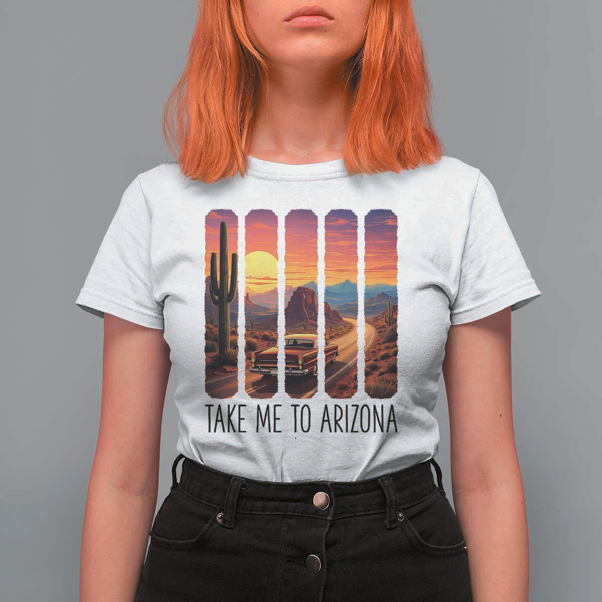 Arizona Desert Cactus Western Adventure T Shirt For Women Take Me To AZ