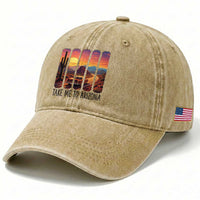 Arizona Desert Cactus Western Adventure Washed Cotton Baseball Cap Take Me To AZ