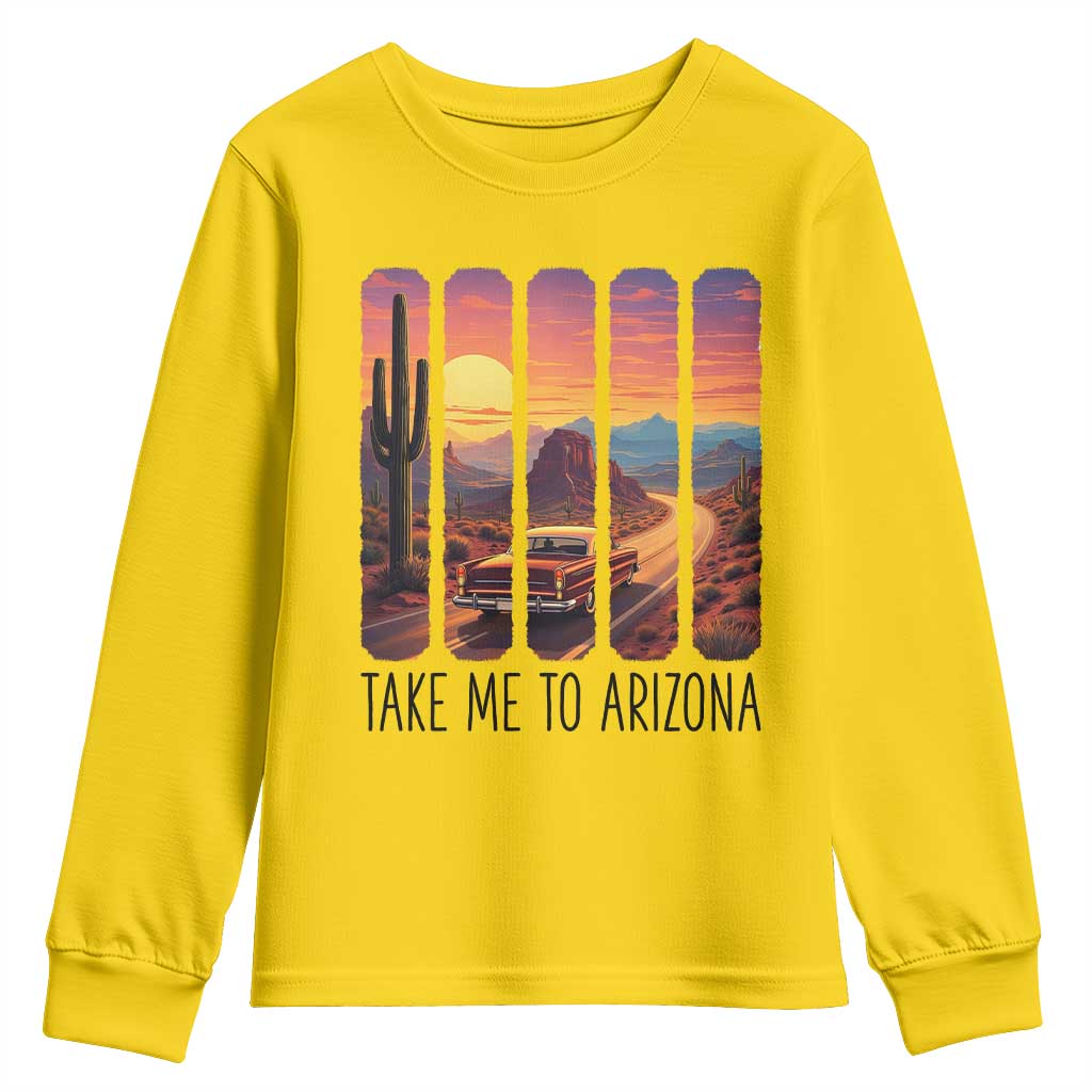 Arizona Desert Cactus Western Adventure Youth Sweatshirt Take Me To AZ
