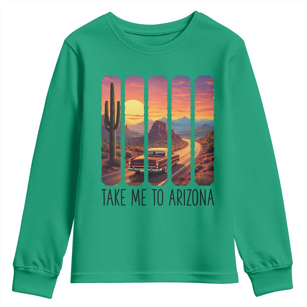 Arizona Desert Cactus Western Adventure Youth Sweatshirt Take Me To AZ