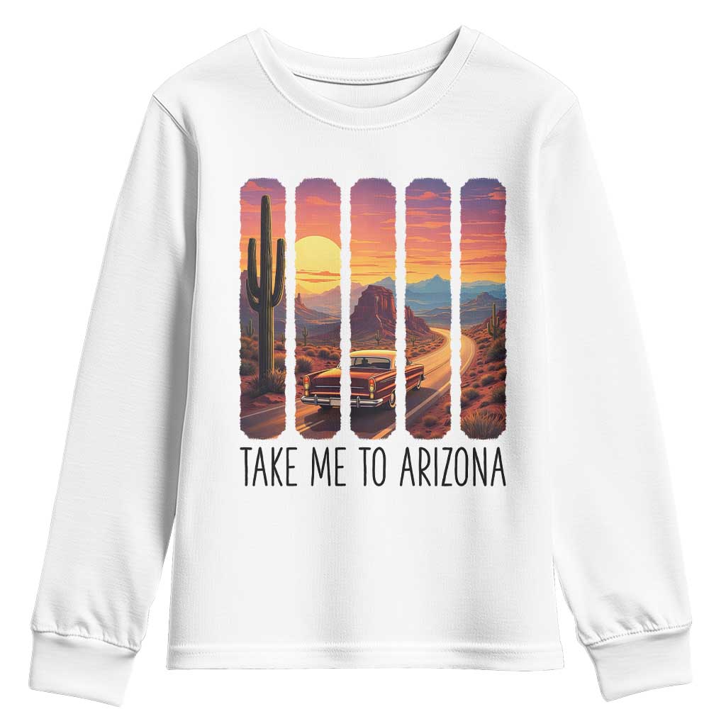 Arizona Desert Cactus Western Adventure Youth Sweatshirt Take Me To AZ