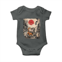 Vintage Japanese Ukiyoe Punch Baby Monkey Baby Onesie Kawaii Animal Gift