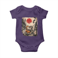 Vintage Japanese Ukiyoe Punch Baby Monkey Baby Onesie Kawaii Animal Gift