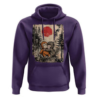 Vintage Japanese Ukiyoe Punch Baby Monkey Hoodie Kawaii Animal Gift