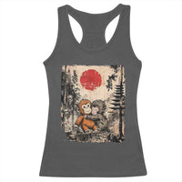 Vintage Japanese Ukiyoe Punch Baby Monkey Racerback Tank Top Kawaii Animal Gift