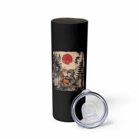 Vintage Japanese Ukiyoe Punch Baby Monkey Skinny Tumbler Kawaii Animal Gift