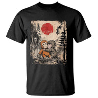 Vintage Japanese Ukiyoe Punch Baby Monkey T Shirt Kawaii Animal Gift