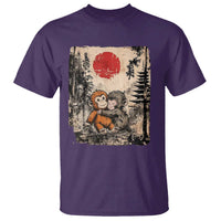 Vintage Japanese Ukiyoe Punch Baby Monkey T Shirt Kawaii Animal Gift