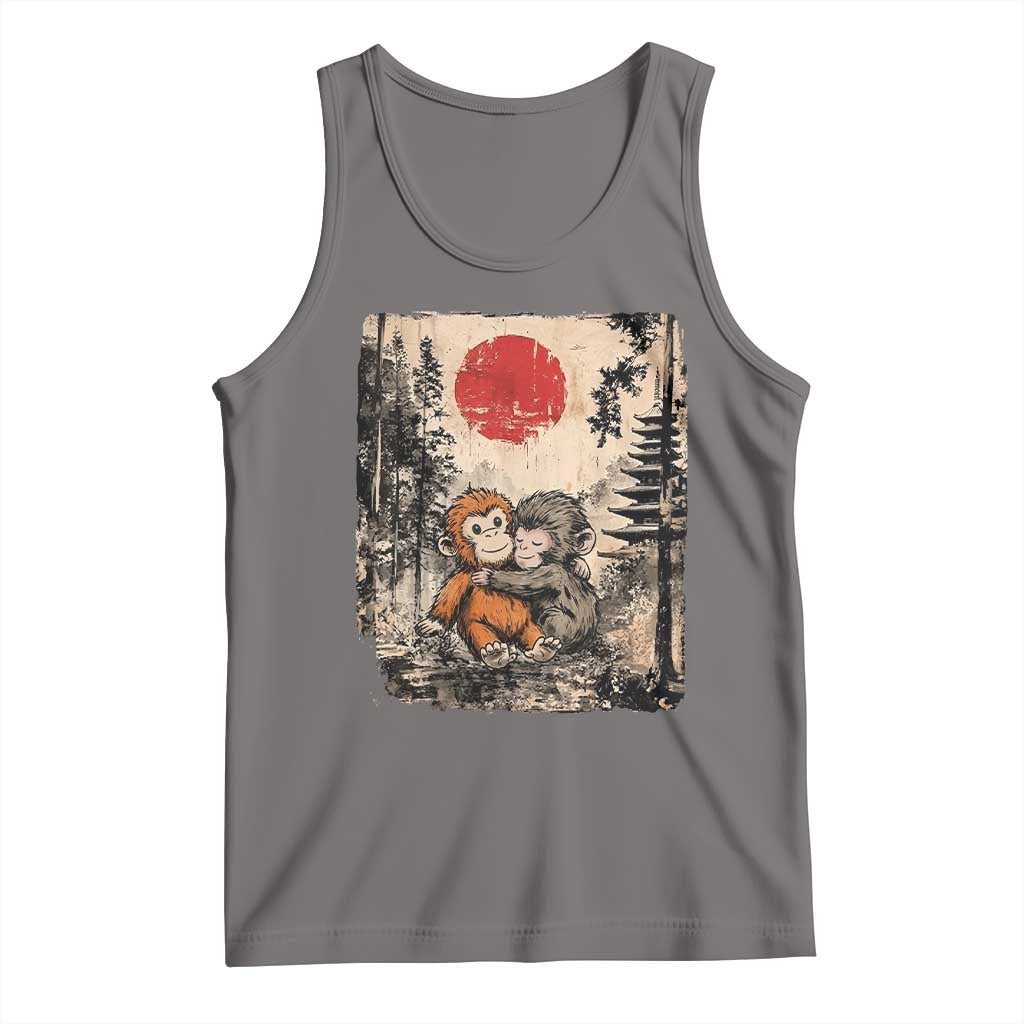 Vintage Japanese Ukiyoe Punch Baby Monkey Tank Top Kawaii Animal Gift