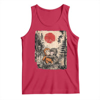 Vintage Japanese Ukiyoe Punch Baby Monkey Tank Top Kawaii Animal Gift