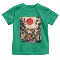 Vintage Japanese Ukiyoe Punch Baby Monkey Toddler T Shirt Kawaii Animal Gift